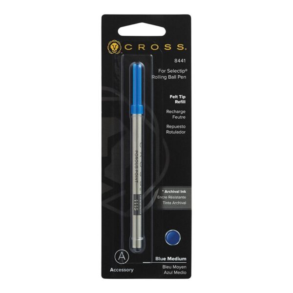 Cross Porous-Point (Felt-Tip) Refill For Selectip Pens, Rolling Ball Pen, Blue Medium - Image 2