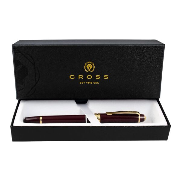 Burgundy And Gold Tone  Pen - Image 2