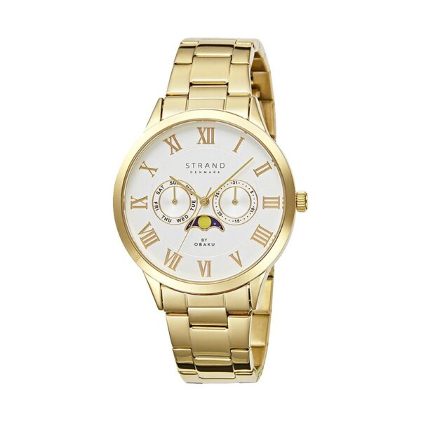 Obaku White Round Dial With Yellow Gold  Watch